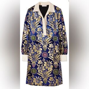 Tory Burch Thelma Cosmic Floral Velvet Dress